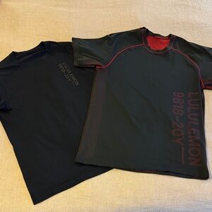 Lululemon Athletica Black&Reds and Navy Blue Tees